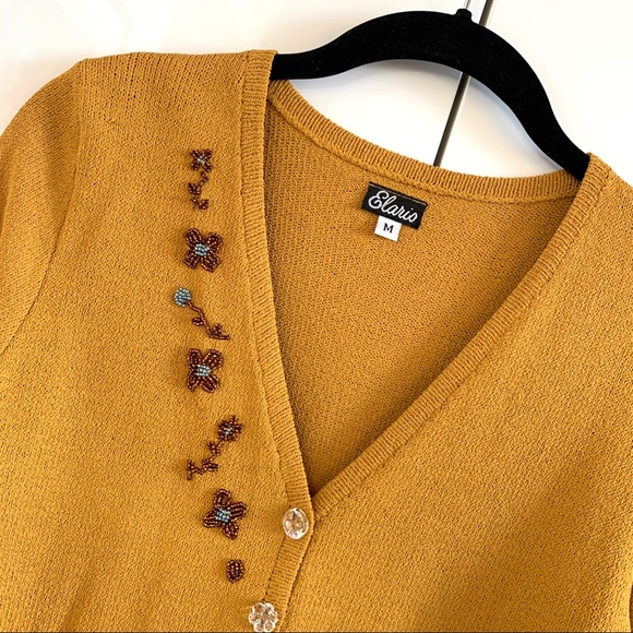 Elaris Designer Fitted-Stretchy Beaded Cardigan - Picture 2 of 7